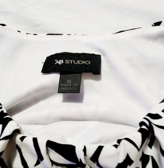 AB Studio Black & White Pattern Maxi Dress Size M - Picture 4 of 5